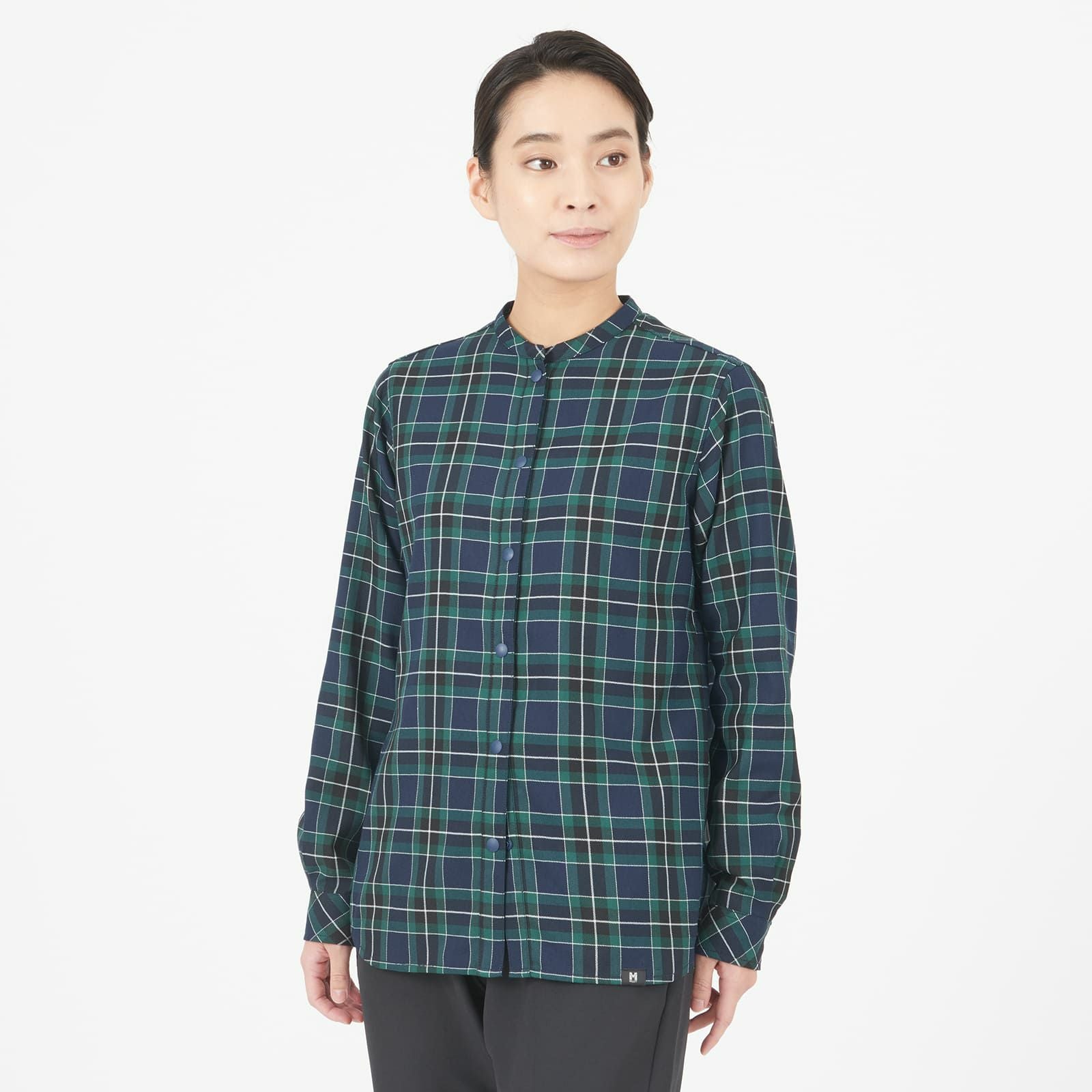 ウィメンズ】サーモ チェック スタンド シャツ ロングスリーブ