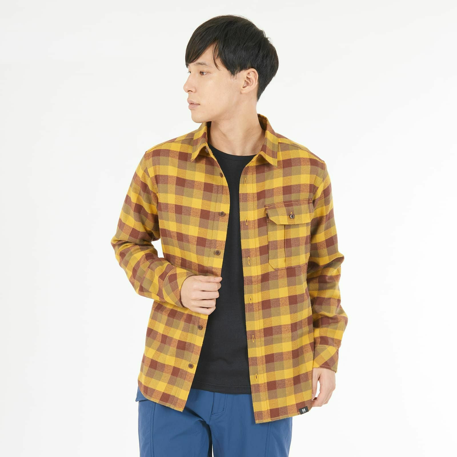 MILLET ミレー ヴィシーチェックストレッチシャツ ロングスリーブ メンズM サーモ チェック シャツ ロングスリーブ | Millet(ミレー)公式通販