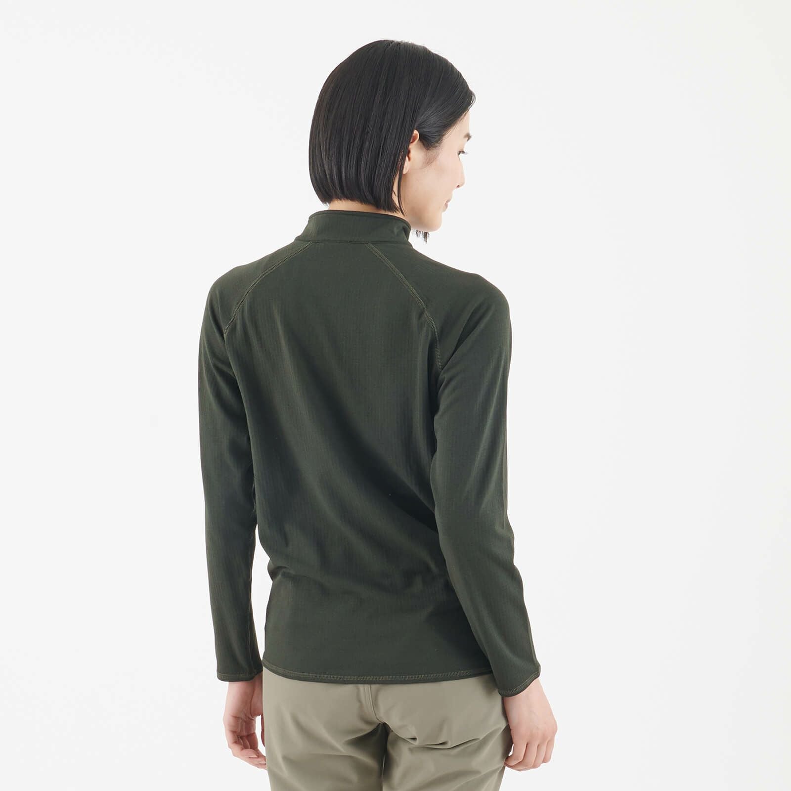 MILLET レディース　Lサイズ　ダークグリーン ウィメンズ】ドライ グリッド ハーフジップ | Millet(ミレー)公式通販